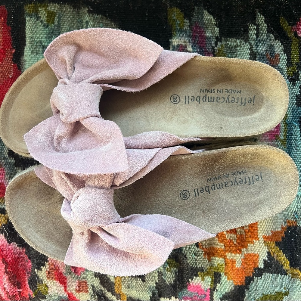 Jeffery Campbell Cyrus bow espadrilles platform sandals